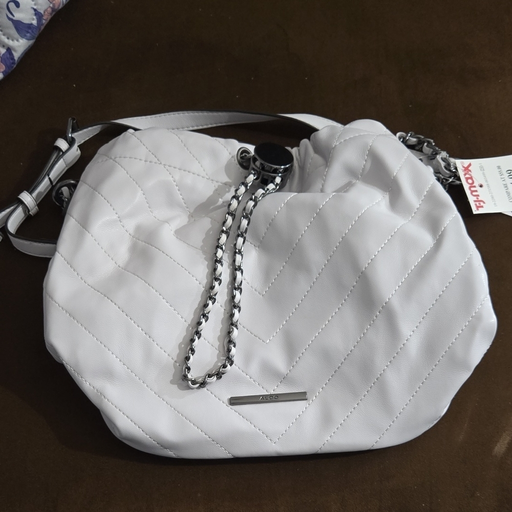 Aldo White Chain Detail Shoulder Bag